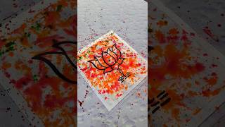 BJP logo painting 😱✨ using poster and brush pens colour😍 trending viral painting shorts [upl. by Reeba]