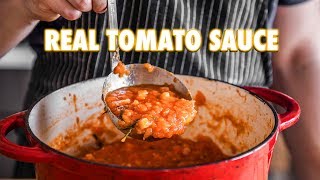 Proper Tomato Sauce Using Fresh Tomatoes 3 ingredients [upl. by Nakasuji10]