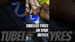 1M HOW to READY BICYCLE TUBELESS TYRES shorts cyclingshots cycletips tamilvlog sports roadbike [upl. by Sofia]