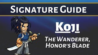 Koji Guide  Combos amp Signatures Brawlhalla [upl. by Simaj]