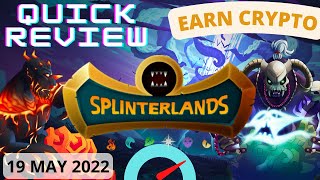 SPLINTERLANDS quick review How to earn money with PlayToEarn Blockchain game Top card game 180522 [upl. by Luoar132]