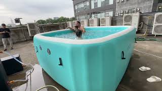 IPOOLGO inflatable hot spa tub sizes amp colors customization [upl. by Anitirhc]