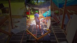 Strongest Deck Ever Built 💪 DeckBuilding101 CurvedDecking StoneDeks timbertech poolparty [upl. by Milinda]