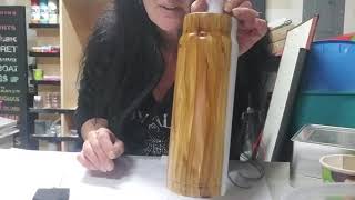 10 MINUTES FOR A BEAUTIFUL DARK WOODGRAIN CUSTOM WATER BOTTLE TUMBLER USING ESPRESSO ALCOHOL INKS [upl. by Ayian]