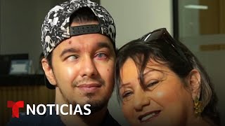 Este colombiano ha podido ver gracias a una córnea artificial  Noticias Telemundo [upl. by Nivrad]