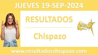 Resultado del sorteo Chispazo del jueves 19 de septiembre de 2024 [upl. by Arekahs]