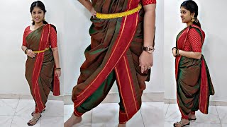 How To Drape Dhoti Style Saree In 2mins Piyu Rane [upl. by Bandeen568]