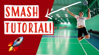 Badminton SMASH Tutorial  Improve Your POWER and Timing [upl. by Glialentn]