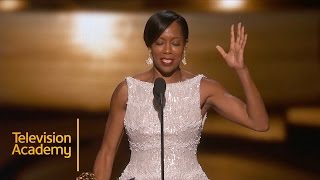 Emmys 2015  Regina King Wins Outstanding Supporting Actress In A Limited Series Or A Movie [upl. by Ramyaj]