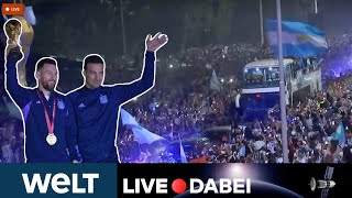 ARGENTINIEN Ankunft in Buenos Aires  Argentinien empfängt seine WELTMEISTER  WELT Live dabei [upl. by Deadman]