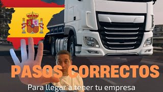 ✅ COMO Formar tu EMPRESA de TRANSPORTE en Espana 🇪🇸 [upl. by Direj]