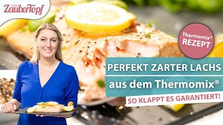 😍🤩 PERFEKT gegarter Lachs aus dem Varoma®  Thermomix® Rezept [upl. by Neelia]