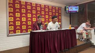 Gopher Men’s Basketball Postgame Press Conference  Hamline [upl. by Parcel]