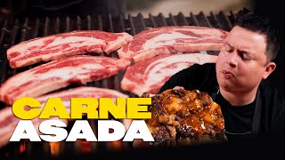 La Carne Asada MÁS BARATA de primera marinado sazón y salsa molcajeteada [upl. by Idnil]