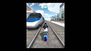 bullet train crash motorcycle 3d driving class shorts games 3ddrivingclass3ddrivinggames [upl. by Nylinnej]