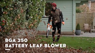 STIHL BGA 250 Cordless Leaf Blower  Battery Powered Leaf Blower  STIHL AP System  STIHL GB [upl. by Duston]