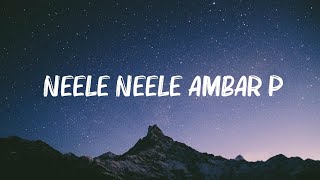 Kishore Kumar  Neele Neele Ambar Par Lyrics [upl. by Schrick]