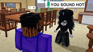 RIZZING AS A DEEP VOICE EBOY IN ROBLOX VOICE CHAT [upl. by Enaitsirk]