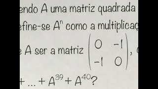 MFUNA  MtEXTRA  POTÊNCIA da matriz quadrada de 2ª ordem  UNIOESTE PR [upl. by Pfaff819]