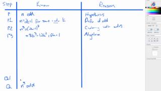 Direct proofs of conditional statements using knowshow tables part 1 Screencast 122 [upl. by Akimert]