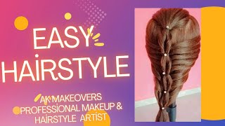 easy hairstyles  check description box to class info do subscribe my channel hairstyle youtube [upl. by Nayar]