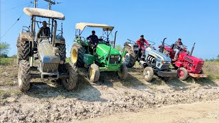 Tractor Jump in Canal  New Holland 3630 4wd  Mahindra 275 Di Xp Plus  Eicher 485  John Deere [upl. by Karolina645]