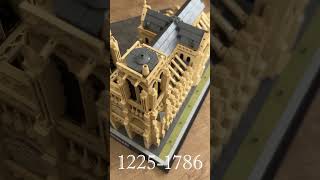 Lego Architecture  21061 NotreDame de Paris  Construction periods [upl. by Yelssew969]