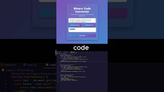 Binary Code to Text amp Text to Binary Converter  coding binary youtubeshorts [upl. by Nefets131]