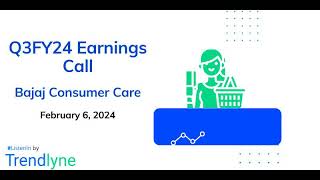 Bajaj Consumer Care Earnings Call for Q3FY24 [upl. by Llerihs]