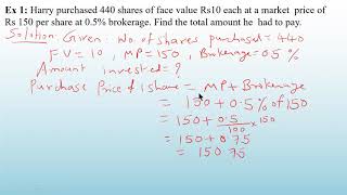 FYBCOM Maths Problems on Shares [upl. by Pauwles855]