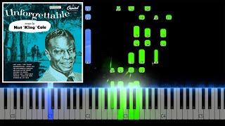 Nat King Cole  Unforgettable Piano Tutorial [upl. by Nivrag]