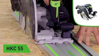 Zuschnitt von OSBPlatten mit der AkkuHandkreissäge HKC 55 Festool TV Folge 195 [upl. by Hussein]