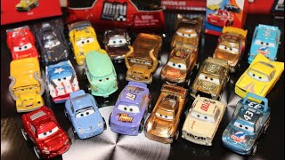 Mattel Disney Cars Mini Racers Mega Unboxing 60  Gold Metallic XRS Piston Cup [upl. by Budd185]