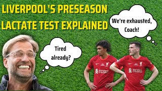 Liverpools PRE SEASON Lactate Test Explained 🤯🤯🤯 [upl. by Gilles]