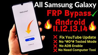 All Samsung FRP Bypass 2024Samsung Google Lock Remove Android 11121314 New Method No 0 [upl. by Innes]