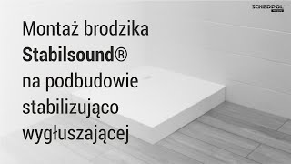 Montaż brodzika STABILSOUND PLUS® na nośniku z podcięciem panelu  SCHEDPOL® [upl. by Samuele]