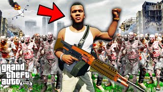 Franklin ESCAPE The BIGGEST ZOMBIE Apocalypse in GTA 5  SHINCHAN and CHOP [upl. by Inahet]