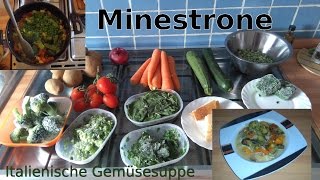 Italienische Minestrone  Italienische Gemüsesuppe  gesund amp lecker   Nicys [upl. by Dnalrah]