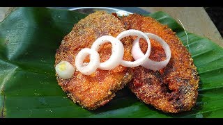 King Mackerel Fish Fry   Surmai  Iswaan  Anjal  Arkoli  NeiMeen  Vanjaram [upl. by Coray547]