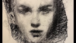 CHARCOAL DRAWING TUTORIAL WITH ONLY 1 PIECE OF CHARCOAL [upl. by Neitsirhc]