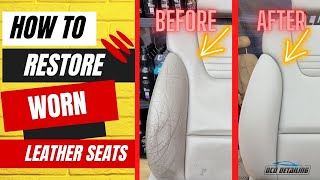 How To Restore Worn Car Leather Seat  Audi S4 [upl. by Dreddy]