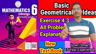 6th Class Maths202425 New Syllabus Chapter4Basic Geometrical Ideas  Exercise 43 Must [upl. by Netsirt752]