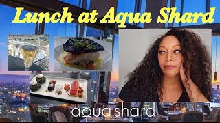 Lunch at The Aqua Restaurant The Shard London UK  Just Wonderful Aquashard London [upl. by Eerrehc]