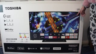 Toshiba 43UL3263DB 43 Inch 4K Ultra HD Smart TV  a budget 4K TV [upl. by Ahseikan119]