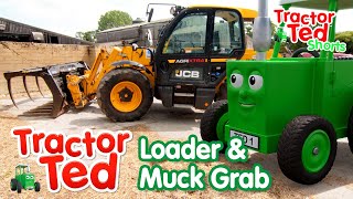 Lets Look At The Loader amp Muck Grabber 🚜  Tractor Ted Shorts  Tractor Ted Official Channel [upl. by Cheke]