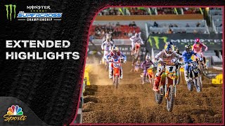 Supercross 2024 EXTENDED HIGHLIGHTS Round 17 in Salt Lake City  51124  Motorsports on NBC [upl. by Grantland293]