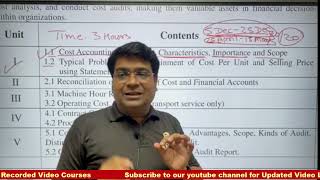 MCom I Sem Advance Cost Accounting Syllabus Explained  SGBAU  Kedia Commerce Classes Akola [upl. by Edwine535]