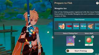 How to get Golden Koi and Rusty Koi Fish  Genshin Impact  Beginner Guide [upl. by Plumbo]