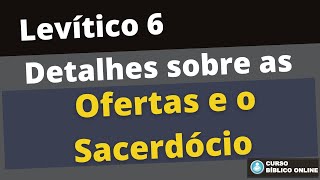 Levítico 6  Detalhes sobre as Ofertas e o Sacerdócio [upl. by Rumney]