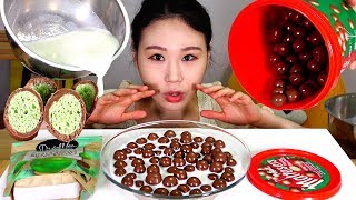 또똣한 우유에 몰티져스 민트 말아 먹었어요 Maltesers Mint 먹방 Mukbang [upl. by Marra804]